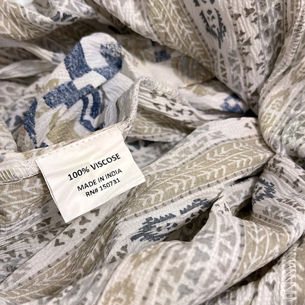 Young Threads NWOT Boho Wide Leg Floral Pants with Tie & Elastic Waist - Picture 9 of 9
